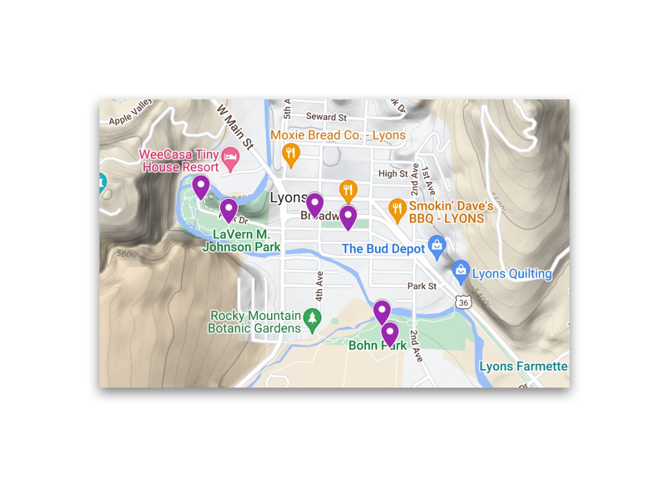 creative outlets map